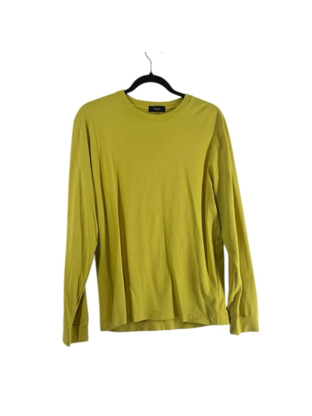 Theory Ryder relay jersey long sleeve Crewneck Top yellow luxury sz sm
